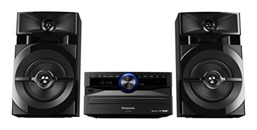 Panasonic SC-UX102E-K Sistema Mini, 300 W, Speaker a 2 Vie, Woofer da 13 cm, Lettore CD, CD-R/R W, Bluetooth, USB, DAB/DAB+, 30FM/15AM RDS, AUX, Audio di Qualità, Illuminazione Blu, Nero