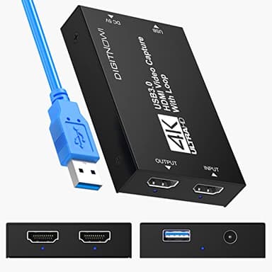 DIGITNOW!Scheda di Acquisizione Audio Video USB3.0 1080p 60fps per PS5,PS4,Switch,Wii U,Xbox,OBS,Twitch,Youtube,OBS Supporta