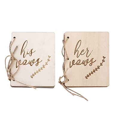 Ymiko Libro degli Ospiti di Nozze, Libro dei Voti di Matrimonio Ricordi, 2 Pezzi Libretti dei Voti della Festa di Cerimonia Nuziale Libro dei Giuramenti Accessori per La Decorazione(C)