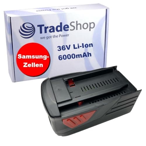 Trade-Shop Batteria agli ioni di litio 36V / 6000mAh compatibile con Hilti TE6A TE6-A36 TE6-A36 AVR TE6-ALi TE7A TE 30-A36 CPC 36V sostituisce B36 B36V B36/3.9 2203932 418009