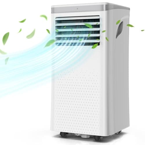 Condizionatore Portatile 7000 BTU/H, 4-in-1 Climatizzatore Portatile, Raffreddamento, Ventilazione, Deumidificazione, Modalità Sleep, 24H Timer, LED Display Digitale, Telecomando, copertura fino a 35㎡