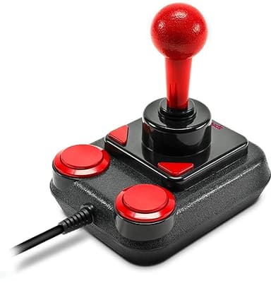 Speedlink COMPETITION PRO EXTRA USB Joystick - Joystick digitale con DirectInput e microinterruttore, Compatibile con Windows e Android, Nero/Rosso