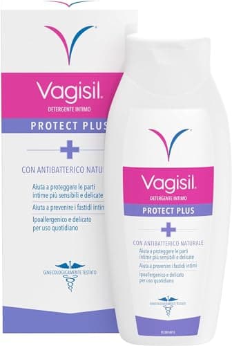 Vagisil Detergente Intimo Antibatterico Donna Protect Plus, Igiene Intima Quotidiana, Senza Sapone, Con Olio Di Neem E Tea Tree Oil, 250 ml