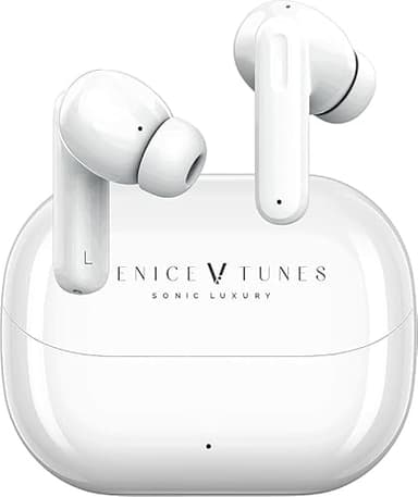 Auricolari Venice Tunes/Langsdom TA08 (2025) Bluetooth 5.4. Cancellazione Attiva del Rumore (ANC & ENC), Suono Surround 360 Gradi, 30 Ore di Autonomia, IPX4, Musica, Chiamate, Sport. Alta Qualità.