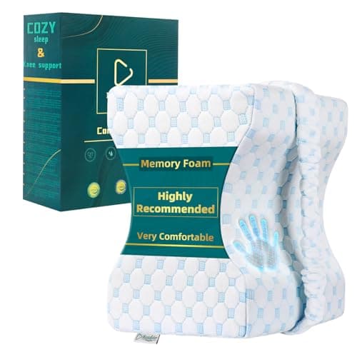 Ecosafeter Cuscino per Gambe e Ginocchia per Dormire Morbido Cuscino Memory Foam per Gambe Aiuto Posizione Corretta per Dormire