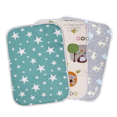 Telo Cambio Pannolino Impermeabile,3Pcs Bambino telo Cambio Pannolino lavabile 50 * 70cm Fasciatoio Portatile Impermeabile e lavabile Baby Changing Pad for Baby