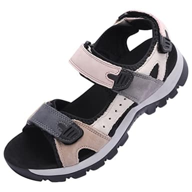 Harssidanzar Donna Sandali sportivi Sandali da trekking Sandali da passeggio all'aperto Sandali SL256EU,Rosa Nero,Taglia 40