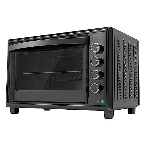 Cecotec Forno Convezione da tavolo da 60 litri Bake&Toast 6090 Black Gyro. 2200 W, luce interna, 12 funzioni, temperatura fino a 230°, porta a doppio vetro, include Rustitore girevole