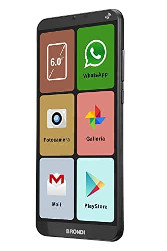 BRONDI Smartphone Amico Smartphone XL Nero 6.0" Smartphone Dual Sim