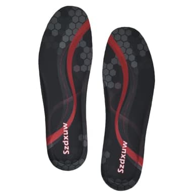Szdxuw Solette in Memory Foam Uomo Donna, Inserti per Scarpe Regolabile alla Misura Comfort Assorbimento Traspirante degli urti Imbottitura per il Supporto del Piede Suole Interne, Uomo Nero