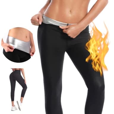 Nano Hertz Pantaloni Sauna Leggings Pants Dimagranti Vita Alta Leggins Sportivi Push Up Tuta per Sudare Snellenti Sauna per Palestra Fitness Corsa Yoga Donna