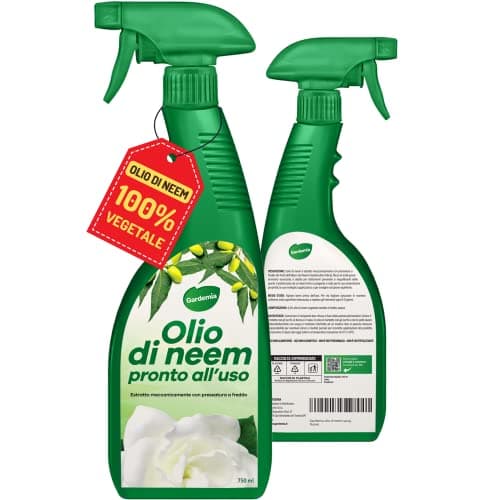 Gardemia Olio di Neem Spray per Piante 750ml Pronto Uso Azione Naturale contro varie Avversità Giardino Casa Multiuso Estratto Meccanicamente Pressatura a Freddo