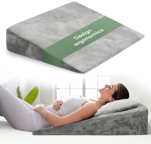 Cuscino antireflusso adulto da Lettura con Memory Foam - cuscino sollevatore ergonomico, cuscino a cuneo per letto e divano per gambe e Schiena, cuscino neonato, cuscino reflusso gastroesofageo