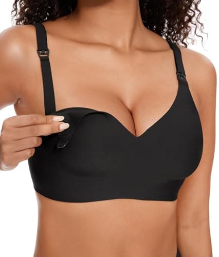 HBselect Reggiseno Allattamento Reggiseni Premaman Senza Cuciture Wireless Reggiseni di Gravidanza con Estensione Extra del Reggiseni per Le Donne