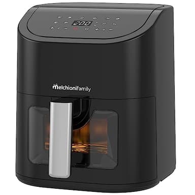 Friggitrice ad Aria Marianna da 5.2 Litri con Finestra trasparente dispaly digitale Air Fyer 9 programmi Nero