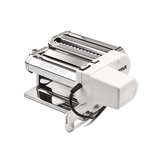 G3 Ferrari G20121 Macchina Della Pasta Sfoglia Mia, Rulli 15 cm, 9 livelli di spessore, 5 formati di pasta, Corpo Inox, Accessori inclusi, Bianco