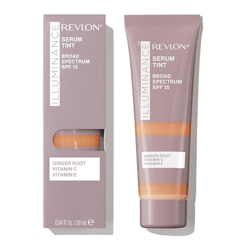 Revlon Illuminance Tinted Serum, Fondotinta in Siero Triplo Acido Ialuronico, Uniforma il Tono della Pelle, Illumina e Idrata per tutto il giorno, SPF 15, 409 Brulee, 28 ml