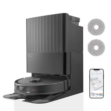 roborock Qrevo S Set Robot Aspirapolvere 7000Pa con Stazione Autopulente, Svuota Automaticamente la Polvere/Pulisce il Panno Rotante Sollevabile/Ricarica l'acqua (Roborock Qrevo S Set Nero)