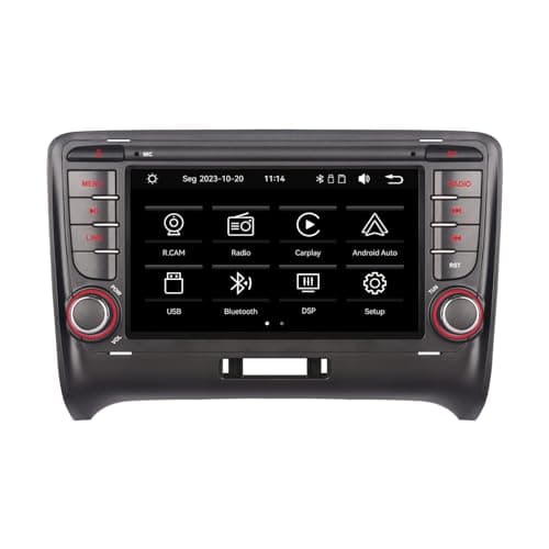 YZKONG Autoradio per Audi TT MK2 8J 2004-2015, 7 pollici Schermo tattile con Carplay e Android Auto Autoradio MirrorLink Bluetooth AM/FM/USB/RDS
