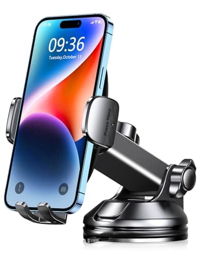 CIRYCASE Porta Cellulare Auto, [Aspirazione Ultra Potente & Universale] Supporto Telefono Auto, Flessibile PortaTelefono Auto Cruscotto e Parabrezza, Supporti Interni Universale per Smartphone da 4-7"