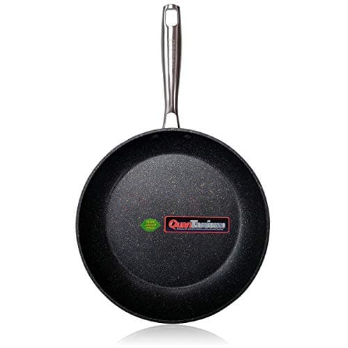 WECOOK! Ecochef Titanio Padella Induzione 28cm, Antiaderente QUANTANIUM Ecologico 5 Strati, senza PFOA, Alluminio Forgiato, 4mm di Spessore, Vitroceramica, Gas, Lavastoviglie