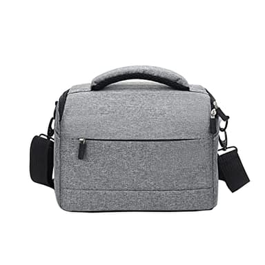 HIUOUIH Borsa Fotografica 26 x 19 x 15 cm Custodia Macchina Reflex Videocamera Impermeabile Antiurto Slr Bag con Tracolla Regolabile e Parapioggia per Dslr Digitale Camera, Grigio