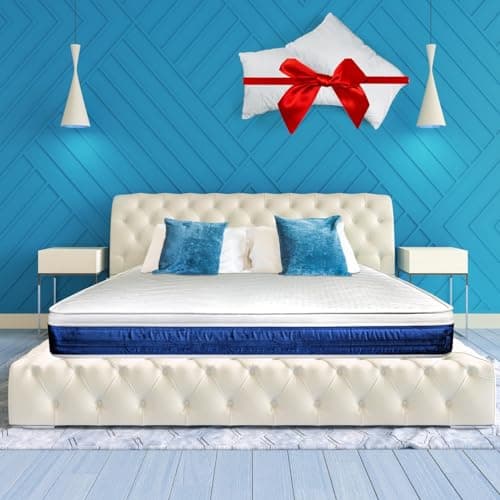 vimavì Materasso Matrimoniale Memory BluGel e Waterfoam 180x200 - Sfoderabile - 11 Zone Differenziate - Disp. Medico - H25/26cm - Coppia Cuscini - Made in Italy - MIRAM