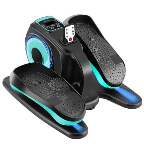 Rollingsurfer Macchina Ellittica Elettrica con Massaggio Fisso ai Piedi, Ellittica Sotto la Scrivania per Anziani, Trainer Ellittico Portatile per Adolescenti e Adulti