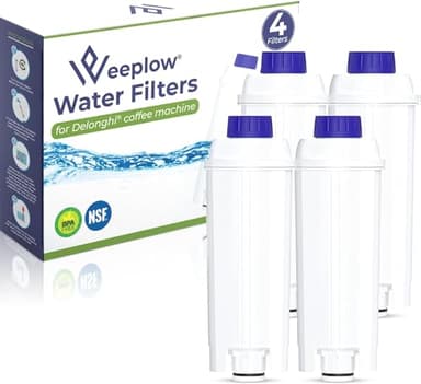 Weeplow - 4 Filtri per l’acqua DLSC002 per le macchine da caffè Delonghi, compatibile con DeLonghi Magnifica, Dinamica, Autentica, PrimaDonna e tutte le serie ECAM, ESAM, ETAM, BCO, EC (4)
