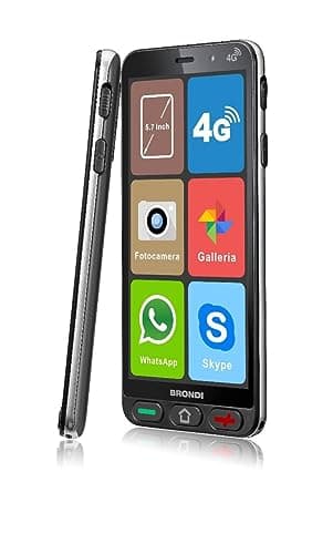 Brondi Amico Smartphone S 8GB- Smartphone Dual Sim, Nano Sim, Android, Nero, 5.7"