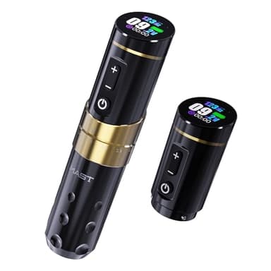 Mast Flip3 macchinette per tatuaggi Pen senza fili per rotativa Tattoo Gun with 7 Adjustable Strokes 2.4mm - 4.2mm with 2Pcs Batteries 1800mAh per per principianti e tatuatori