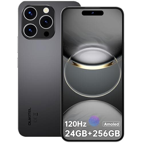 OUKITEL P1 Smartphone Android 14-24(8+16) GB+ 256GB/2TB Helio G99-6.7" FHD+ Amoled Schermo 120Hz Aggiorna Telefono 50MP+32MP Camera 5150mAh Cellulari e Smartphone NFC/Impronte Digitali/Face ID Nero