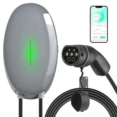 WISSENERGY Wallbox 7,4kW Tipo 2 con APP Controllo, Stazione di Ricarica per Veicoli Elettrici, Supporta la Connettività Standard Bluetooth e WiFi, Caricatore Monofase IEC 62196-2, Cavo 32A 6M