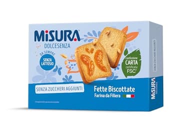Misura Fette Biscottate Dolcesenza | Senza Zuccheri Aggiunti | Confezione da 320 grammi