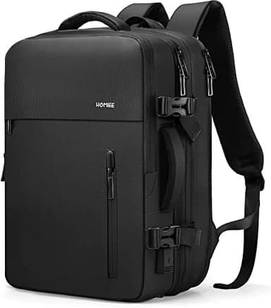 HOMIEE Zaino da Viaggio Valigia da Viaggio Espandibile da 22L a 40L Zaino Impermeabile Uomo Separazione Asciutta e Umida per Laptop da 15,6 Pollici Zaini Porta PC per Uomo Donna