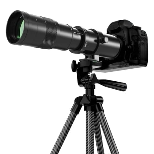 BENOISON Teleobiettivo 420-800mm, Obiettivo EF per Canon DSLR, Messa a Fuoco Manuale MF Zoom per Canon 4000D 2000D 1300D 1200D 850D 800D 750D 250D 200D 90D 80D 77D 7D 6D 5D 1D DSLR