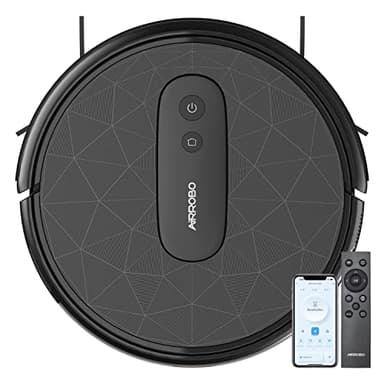 AIRROBO P20 Robot Aspirapolvere, Aspirazione 2800 Pa, Controllo App, 120 Minuti, Aspirapolvere Robot con Stazione di Ricarica e Telecomando, Silenziosa pulizia domestica, Peli di animali, Pavimenti