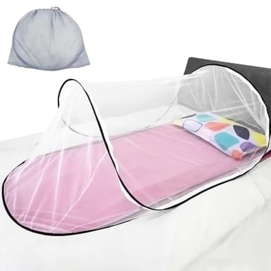 JOAASU Zanzariera Pop Up, Zanzariera Da Letto Pieghevole, Zanzariera Da Viaggio Portatile, Zanzariera da Viaggio, Singola, 200 x 80 x 56 cm, Adatto Per Uso Interno Ed Esterno