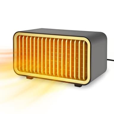 Stufetta Elettrica Basso Consumo, Stufa Elettrica, Mini Silenziosa Stufa Elettrica Portatile Da 1000 W Con 2 Modalità, Protezione Da Surriscaldamento E Ribaltamento, Per Camera Da Letto Ufficio
