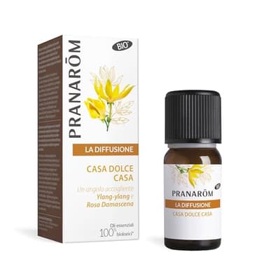 Pranarôm - La Diffusione - Casa Dolce Casa - Oli Essenziali per Diffusione - Cocooning - Ylang-Ylang e Rosa Damascena BIO - Idea regalo - Feste di Natale - 30ml