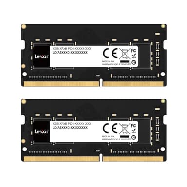 Lexar SODIMM DDR4 RAM 32GB Kit (2 x 16GB), 3200 MHz DRAM, RAM per laptop SODIMM DDR4 a 260 pin, Memoria Laptop, SO-DIMM ad alte Prestazioni, Memoria per Computer Portatile (LD4S16G32C22ST-BGD)