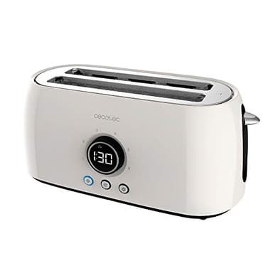 Cecotec Tostapane digitale ClassicToast 15000 Beige ExtraDouble. 1500W, display digitale, 2 fessure lunghe extra-larghe, 3 funzioni predefinite, 6 livelli di potenza.