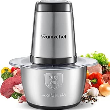 AMZCHEF Estrattore Frutta e Verdura - 80MM Grande Apertura per Frutta Intera - Estrattore Frutta e Verdura Professionale con Modalità a 2 Velocità e Funzione Inversa - Grigio