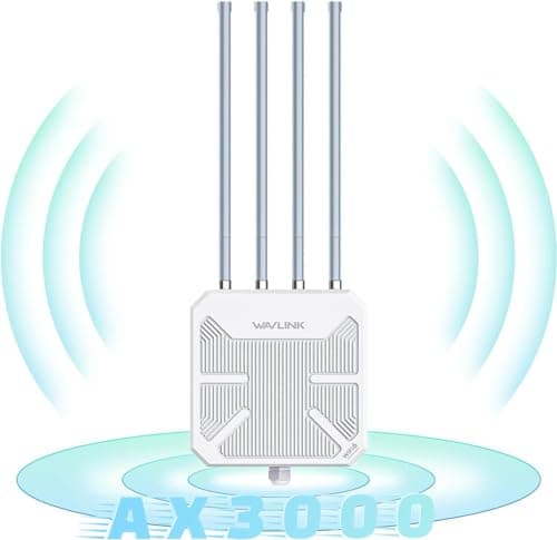 WAVLINK Ripetitore WiFi lungo raggio WiFi esterno potente amplificatore segnale WiFi antenna WiFi Extender WiFi 6 Wavlink AX3000 Mesh, Outdoor PoE punto di accesso WiFi, per grandi spazi remoti