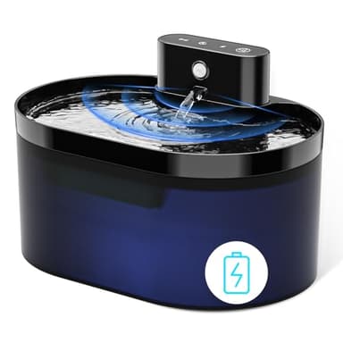 Fontanella per Gatti Senza Fili, Diealles Shine 2.2L Fontanella per Gatti con Sensore di Movimento, 4200mAh Fontana per Gatti Cani