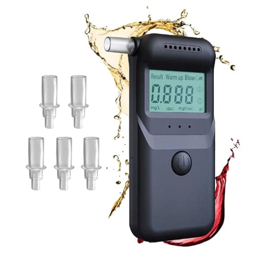Etilometro Portatile Certificato Professionale, Alcol Test Digitale con Display LCD e USB Ricaricabile, Alta Precisione - Risultati in 5 Secondi, Ideale per Casa, Auto, Viaggi-MULIN