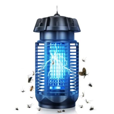 YEEFON Lampada Antizanzare Elettrica, 20 W 3000 V UV Zanzariera Elettrica, IPX4 Lampada Trappola con Spazzola di Pulizia, Anti Zanzare Non Tossico ed Ecologico, per Interno Esterno,Nero