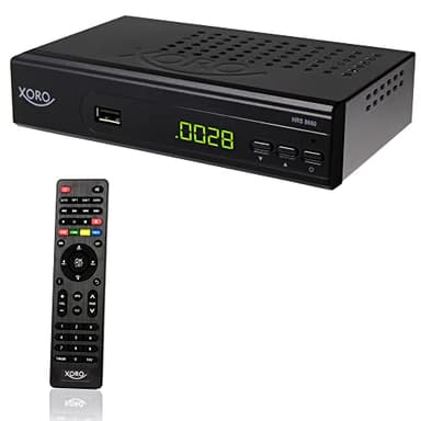 XORO HRS 8659 - Ricevitore satellitare digitale DVB-S2 HDTV, HDMI e SCART, supporta Unicable, uscita audio digitale, lettore multimediale USB 2.0