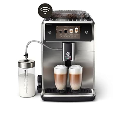 Phillips Saeco Xelsis Deluxe Macchina da Caffè Automatica - Wi-Fi Integrato, 22 Bevande, Display Touch Intuitivo 5", 8 Profili Utente, Macinacaffè in Ceramica (SM8785/00)