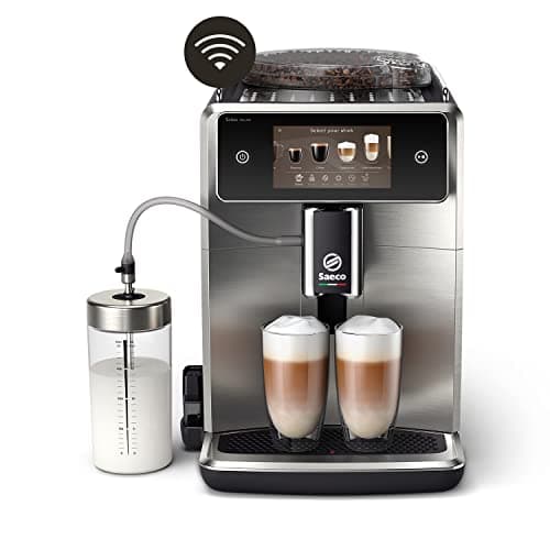 Phillips Saeco Xelsis Deluxe Macchina da Caffè Automatica - Wi-Fi Integrato, 22 Bevande, Display Touch Intuitivo 5", 8 Profili Utente, Macinacaffè in Ceramica (SM8785/00)